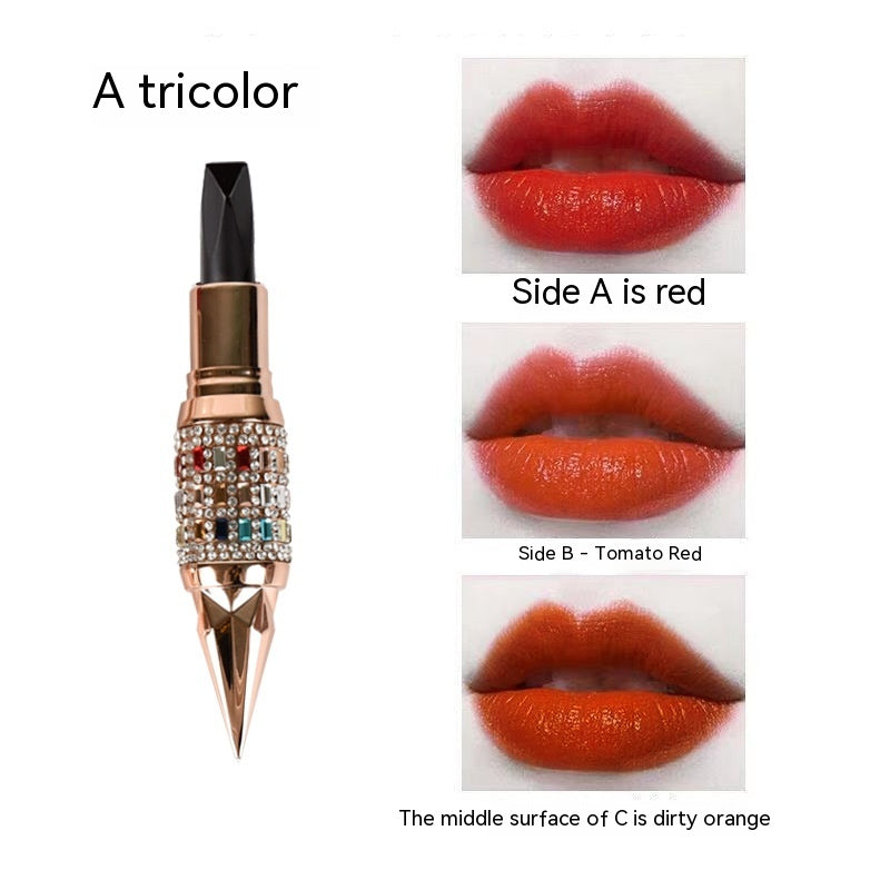 Queen Truncheon Three-color Lipstick Matte Finish Moisturizing Lipstick - Beuti-Ful