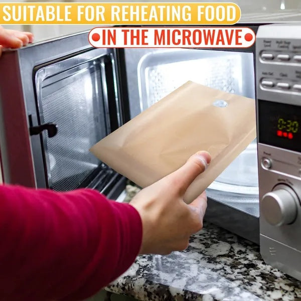 12Pcs Non Stick Toaster Bags Reusable 6.7 X7.5 Inch Grilled Cheese Bags Heat Resistant & Easy To Clean Mess Free