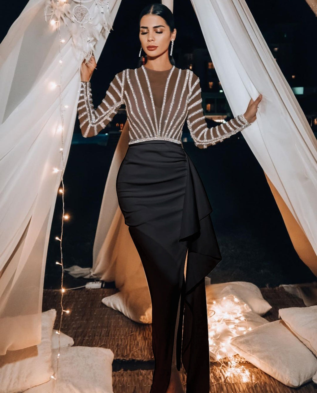 Women's European And American Long Sleeve Narrow Dress - Beuti-Ful