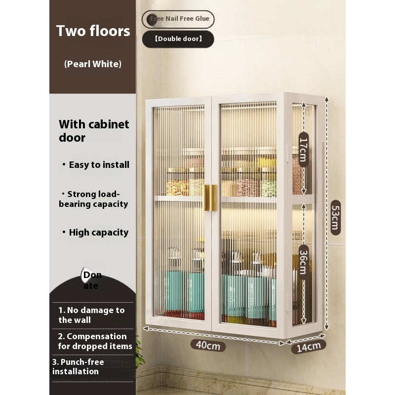 Rack Bathroom Light Luxury Cosmetics Storage Cabinet - Beuti-Ful