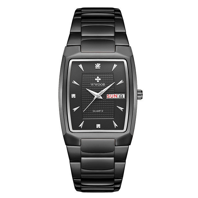 Men's Waterproof Square Quartz Watch - Beuti-Ful