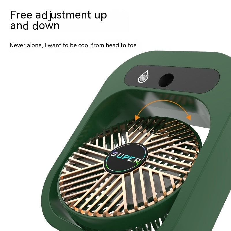 Air Conditioning Fan Desk Misting Fan Air Cooler Cooling USB Rechargeable Humidifier