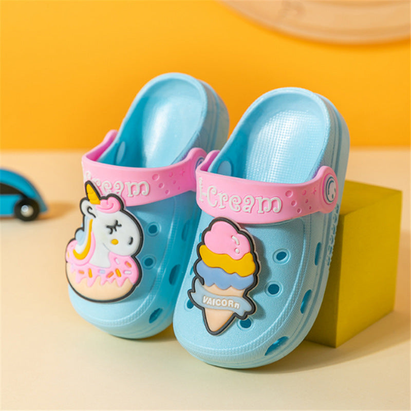 Children's Baotou Slippers Cute Cartoon Indoor Soft Sole Anti Slip - Beuti-Ful