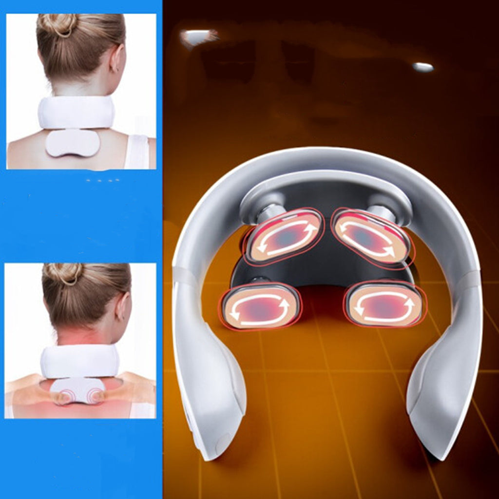 Electric Smart Multifunctional Far Infrared Heating with 2 Heads Neck Vibration Health Massager - Beuti-Ful