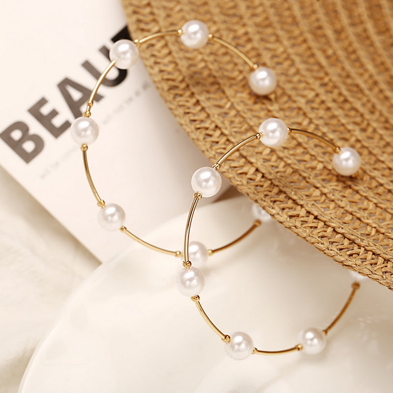 Pearls wrapped around ear rings - Beuti-Ful