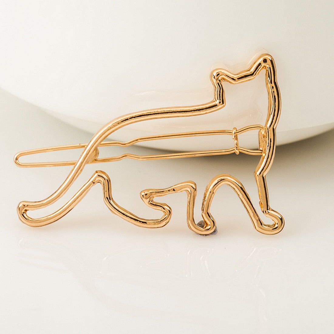 Metal hollow KT cat hairpin alloy frog clip hairpin clip hair accessories - Beuti-Ful