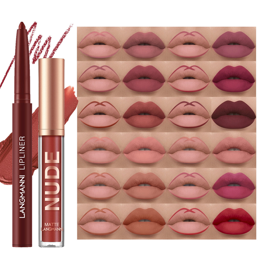 Makeup No Stain On Cup Matte Lip Gloss Suit - Beuti-Ful
