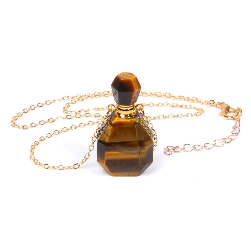 Perfume bottle crystal pendant necklace - Beuti-Ful