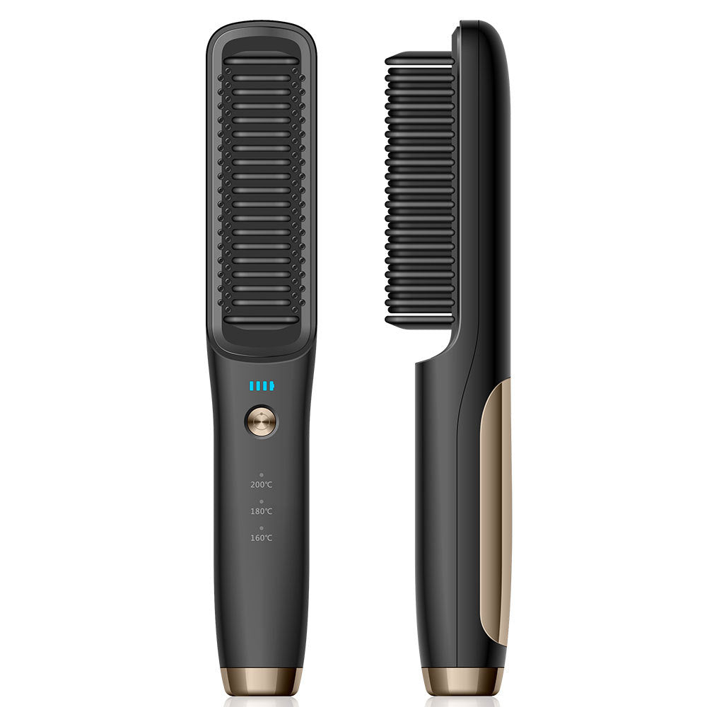 Wireless Rechargeable Cordless Hair Straightener Brush - Beuti-Ful