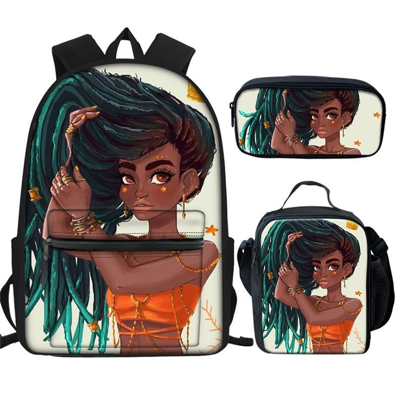 Cartoon cute backpack set