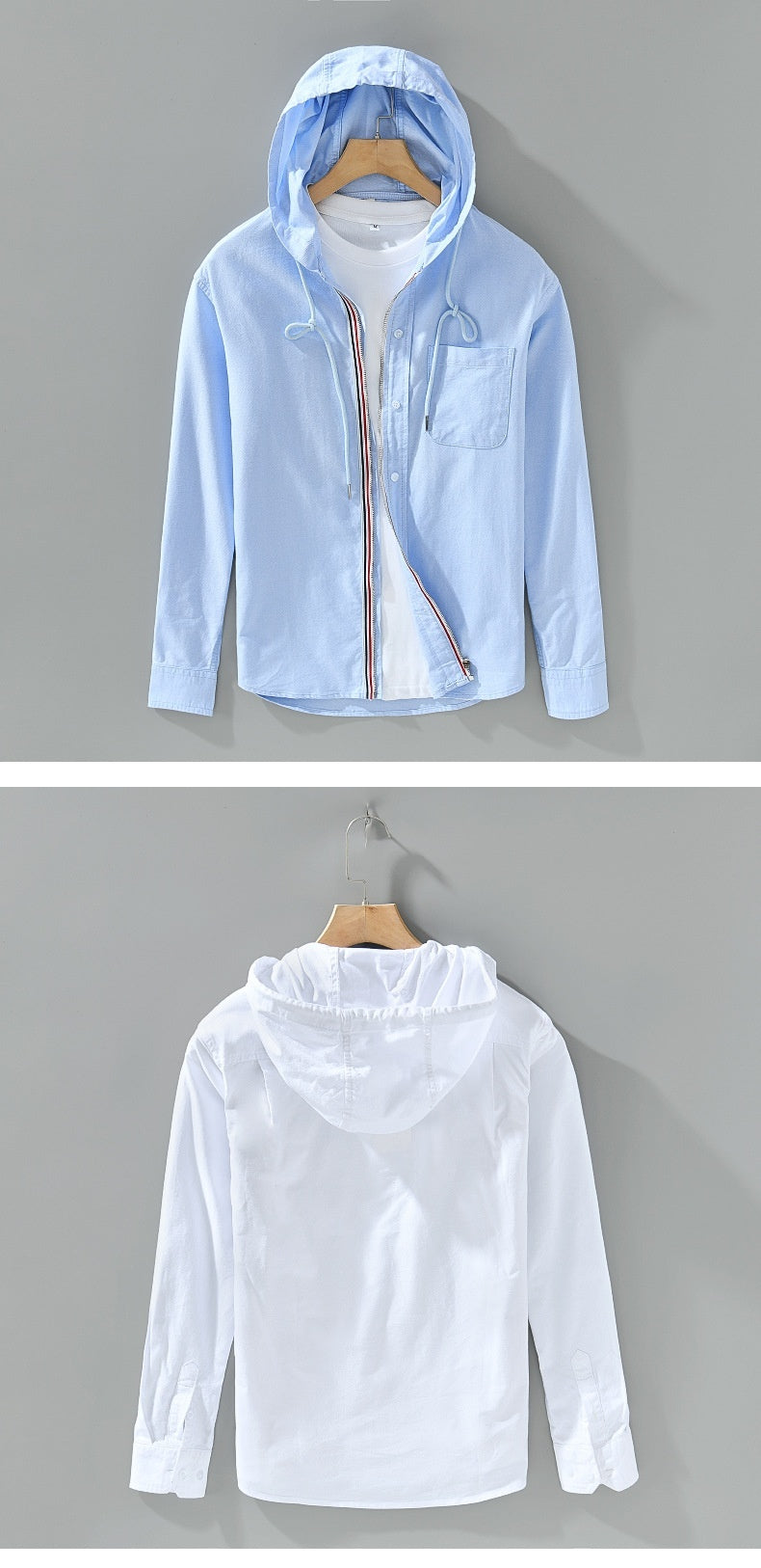 Cotton Hooded Shirt Coat American Casual Men - Beuti-Ful