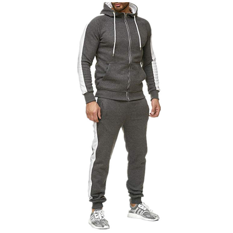Men's color matching splicing casual suit - Beuti-Ful