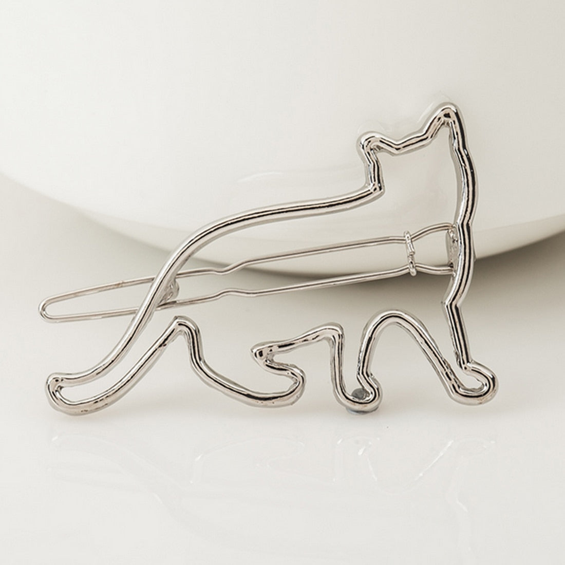 Metal hollow KT cat hairpin alloy frog clip hairpin clip hair accessories - Beuti-Ful