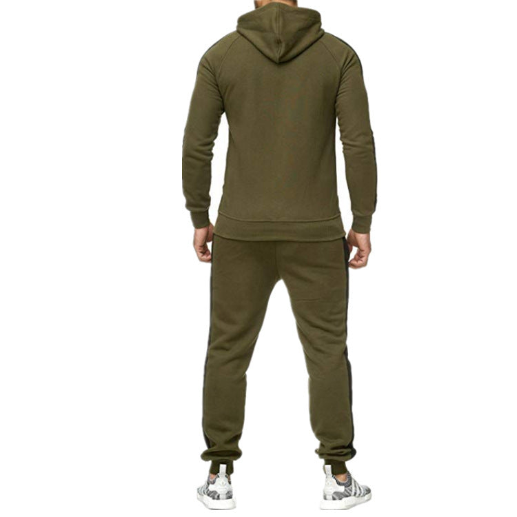 Men's color matching splicing casual suit - Beuti-Ful