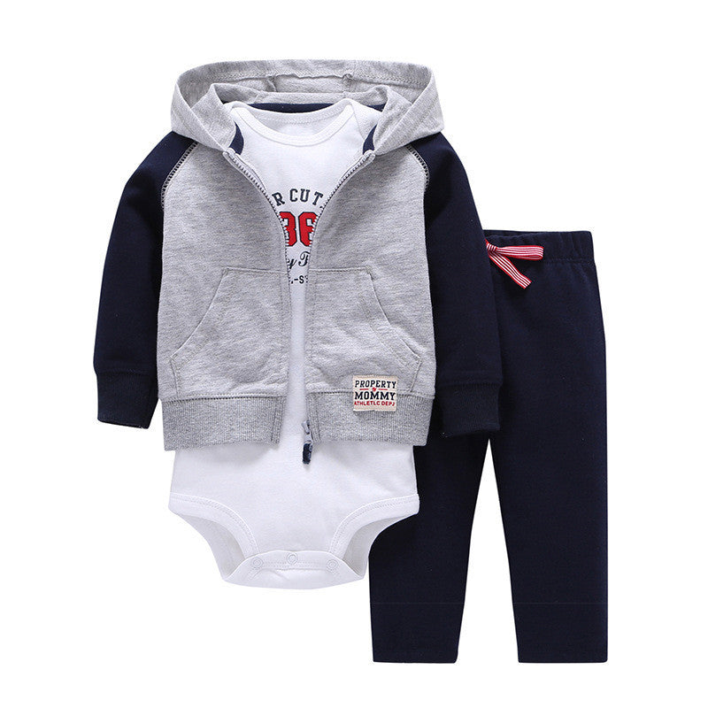 Polar Fleece Hooded Zip Romper Set