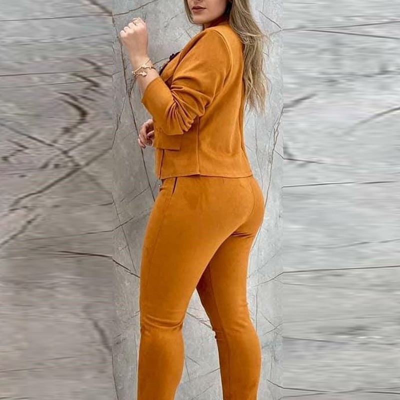 Women's Fashion Double Breasted Commuter Suit - Beuti-Ful