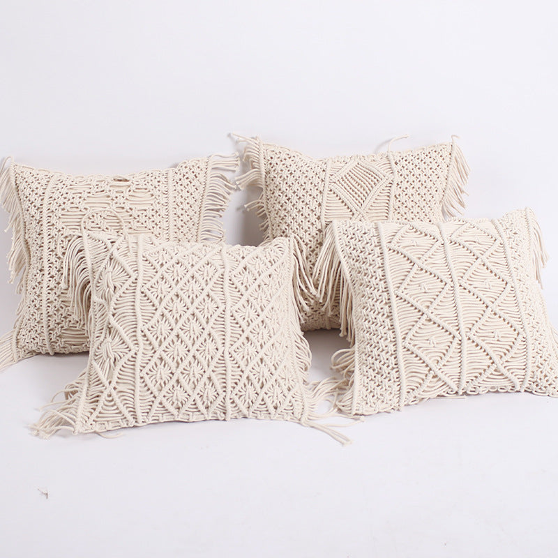Braid Rope Tassel Hand-woven Pillow - Beuti-Ful