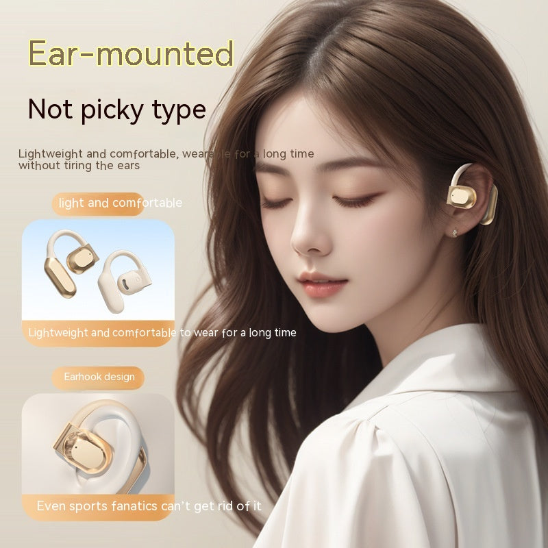 Wireless Ear Hook Bluetooth Headset Gas Bone Conduction Long Endurance - Beuti-Ful