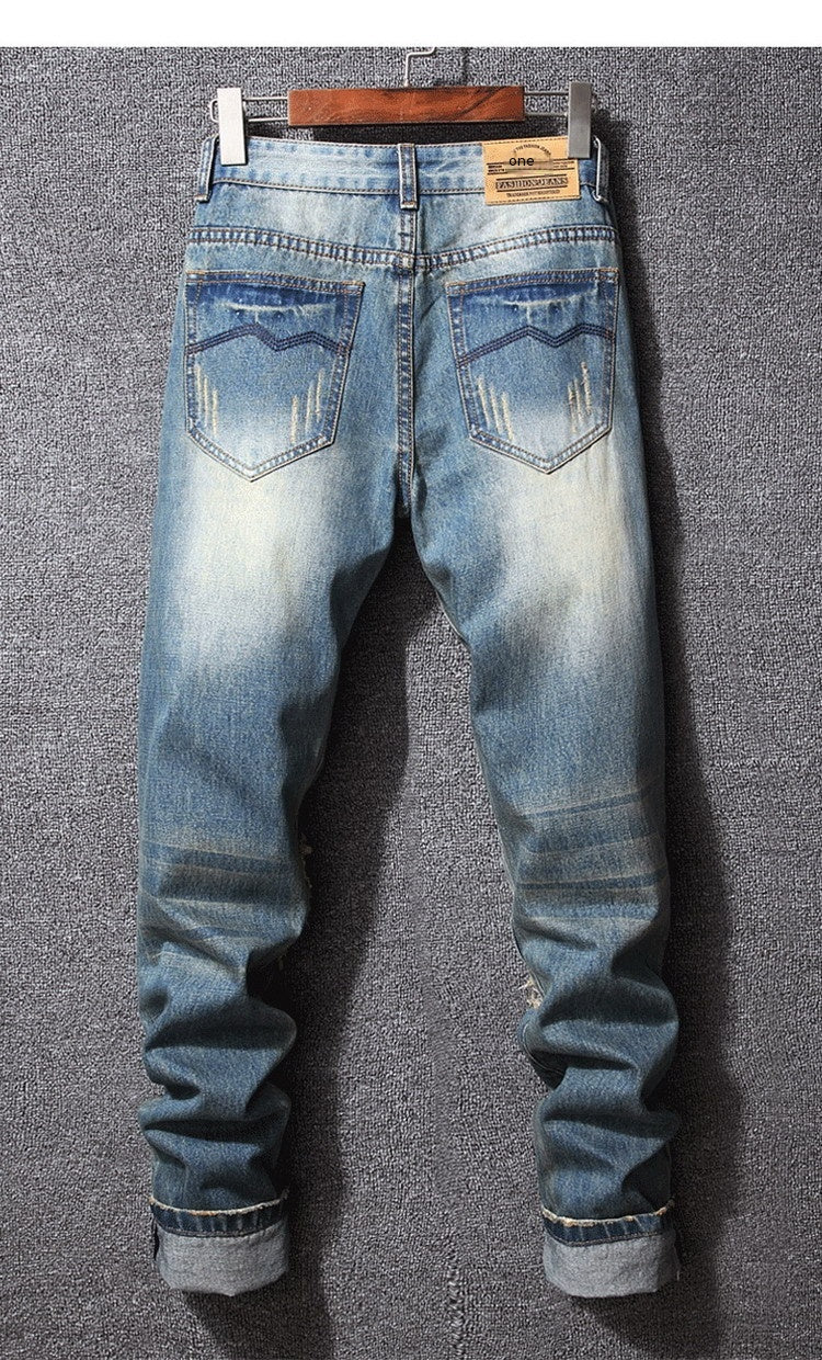 Zerrissene Jeans Amerikanischen Casual Lose