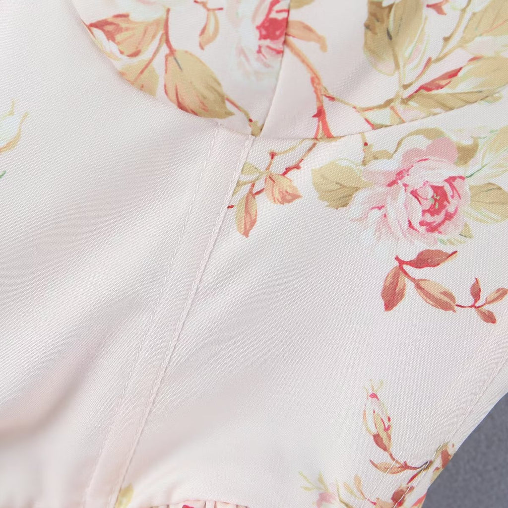 Summer Women's French Print Lace Lace Spaghetti-strap Top - Beuti-Ful