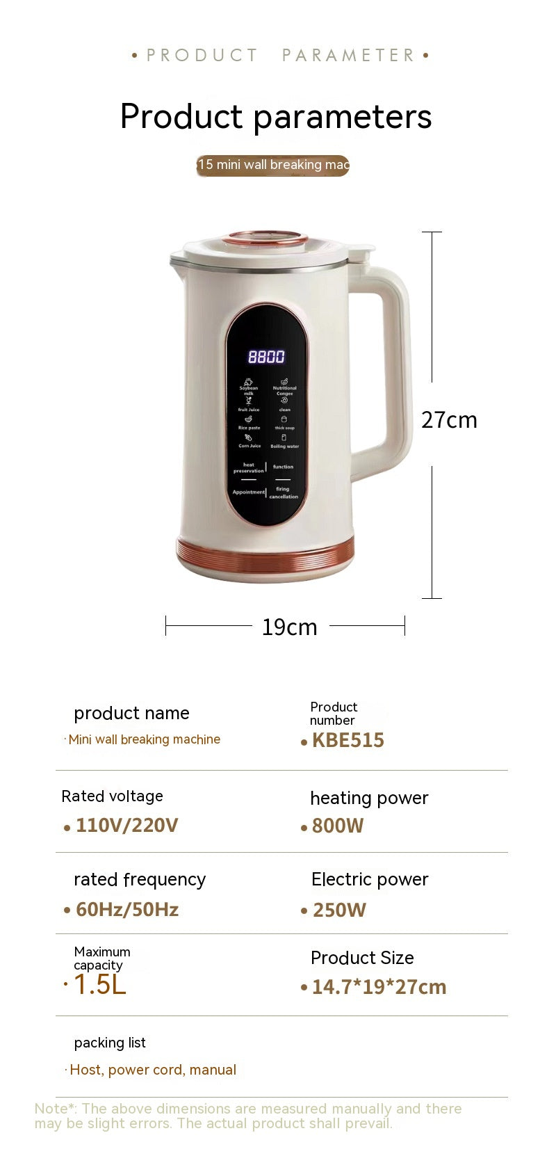 Mini Multifunctional  Machine Household Bean Juice Maker