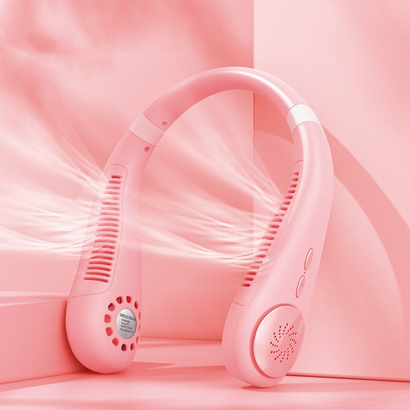 Rechargeable Portable Mini Leafless Halter Fan - Beuti-Ful