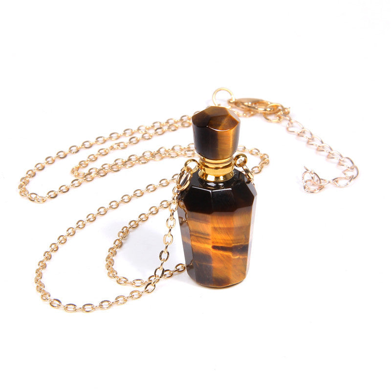 Perfume bottle crystal pendant necklace - Beuti-Ful