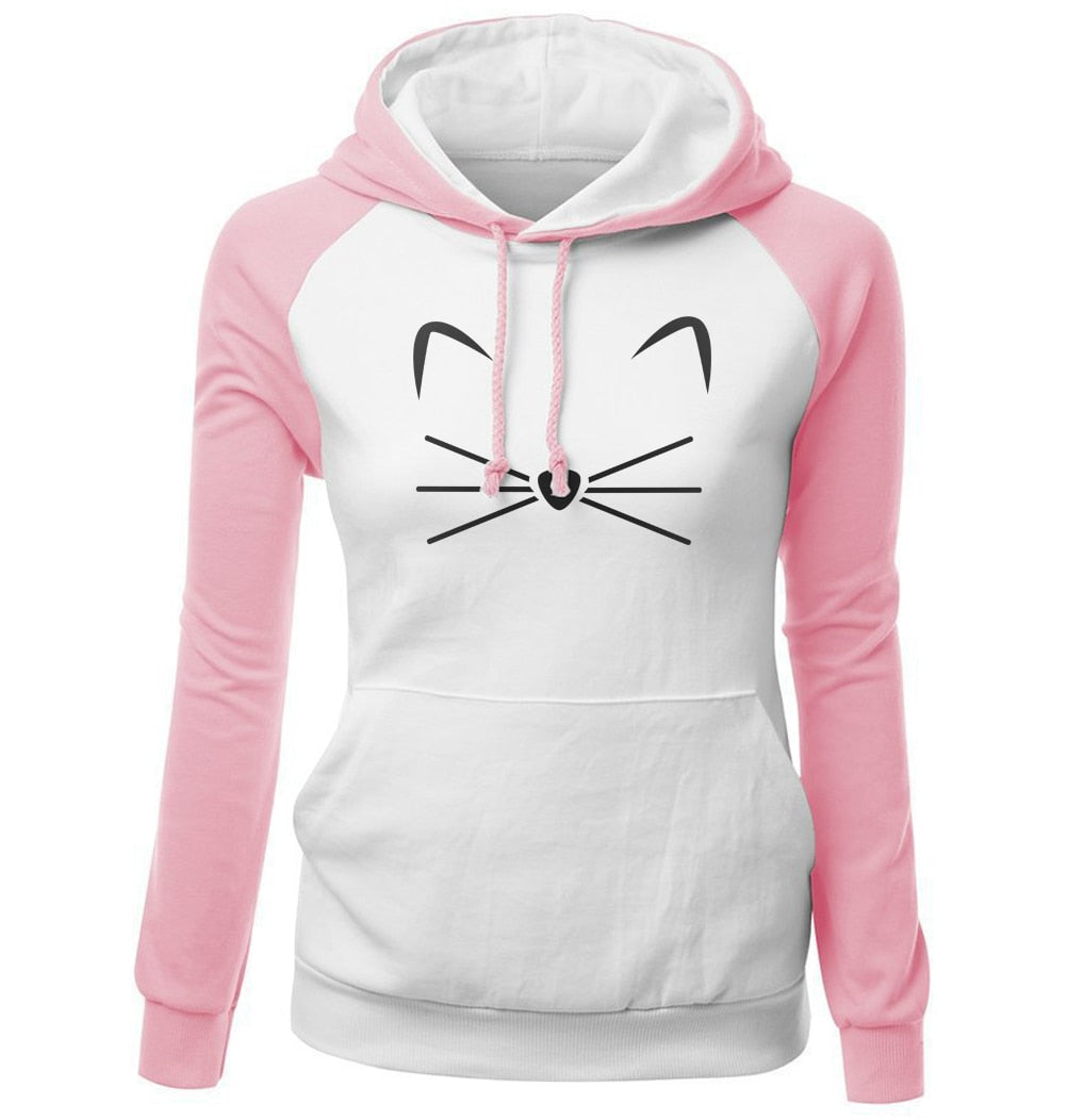 Cute Cat Woman Hoodies Sweater - Beuti-Ful