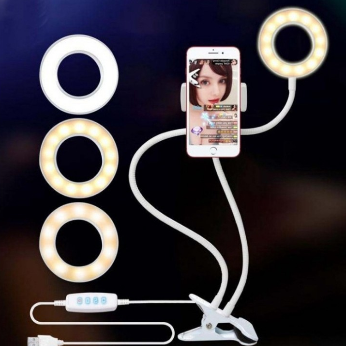 LED Selfie Ring Light for Live Adjustable Makeup Light-8cm Stand - Beuti-Ful