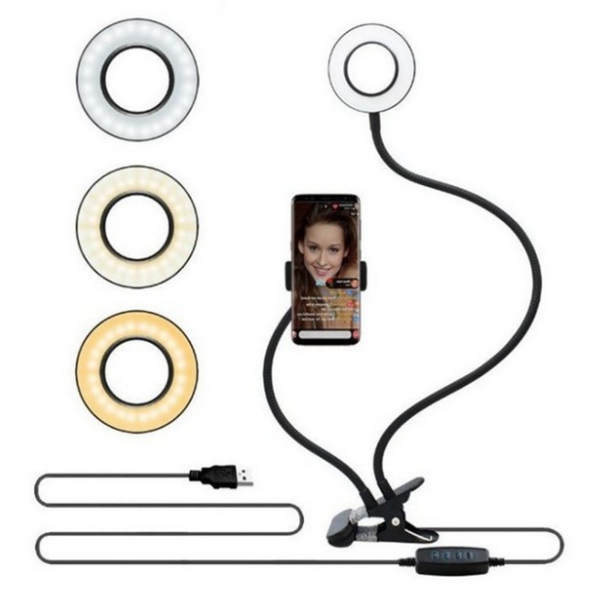 LED Selfie Ring Light for Live Adjustable Makeup Light-8cm Stand - Beuti-Ful