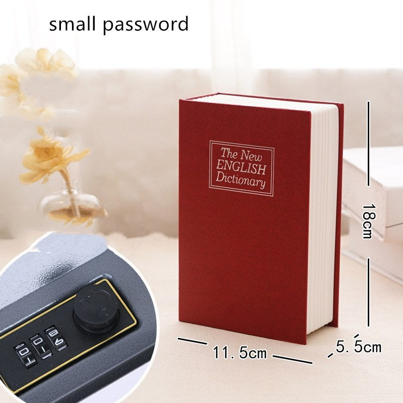 Book safe box password box with lock simulation storage - Beuti-Ful