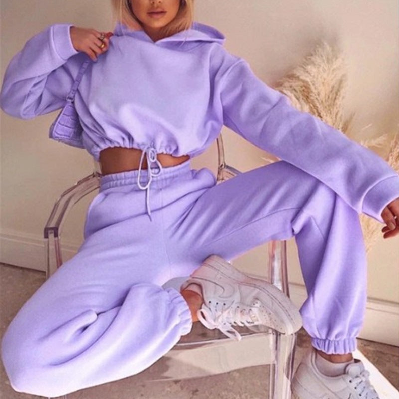 Jogging Suits For Women 2 Piece Sweatsuits Tracksuits Sexy Long Sleeve HoodieCasual Fitness Sportswear - Beuti-Ful