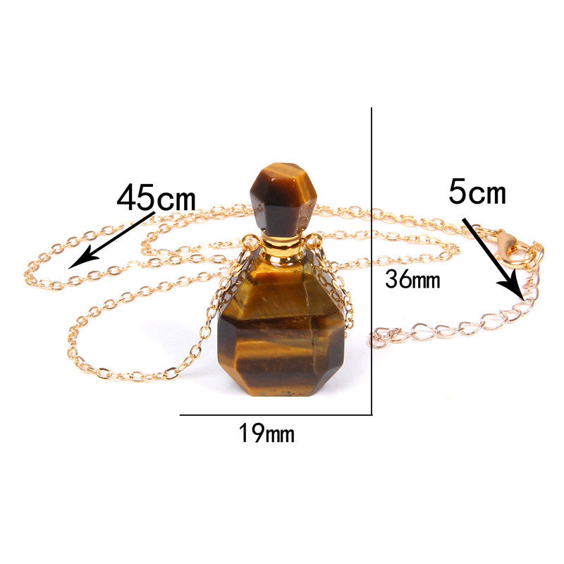 Perfume bottle crystal pendant necklace - Beuti-Ful