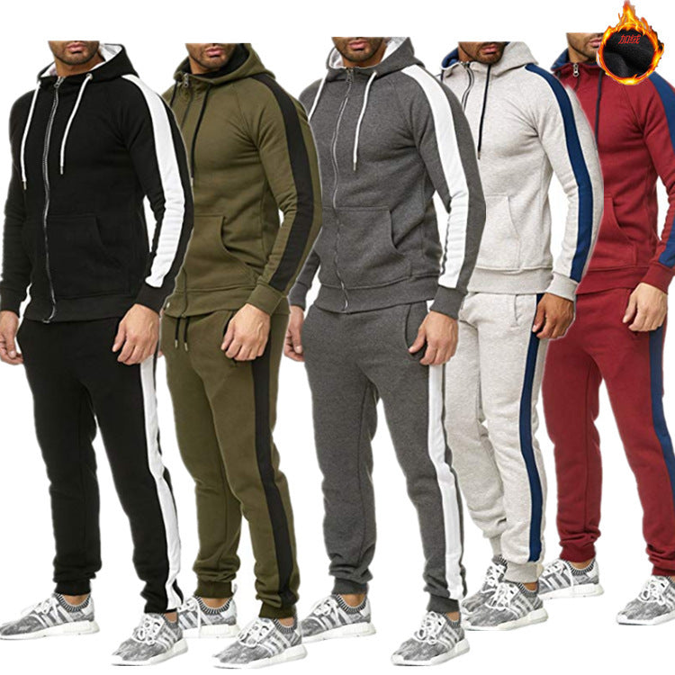 Men's color matching splicing casual suit - Beuti-Ful