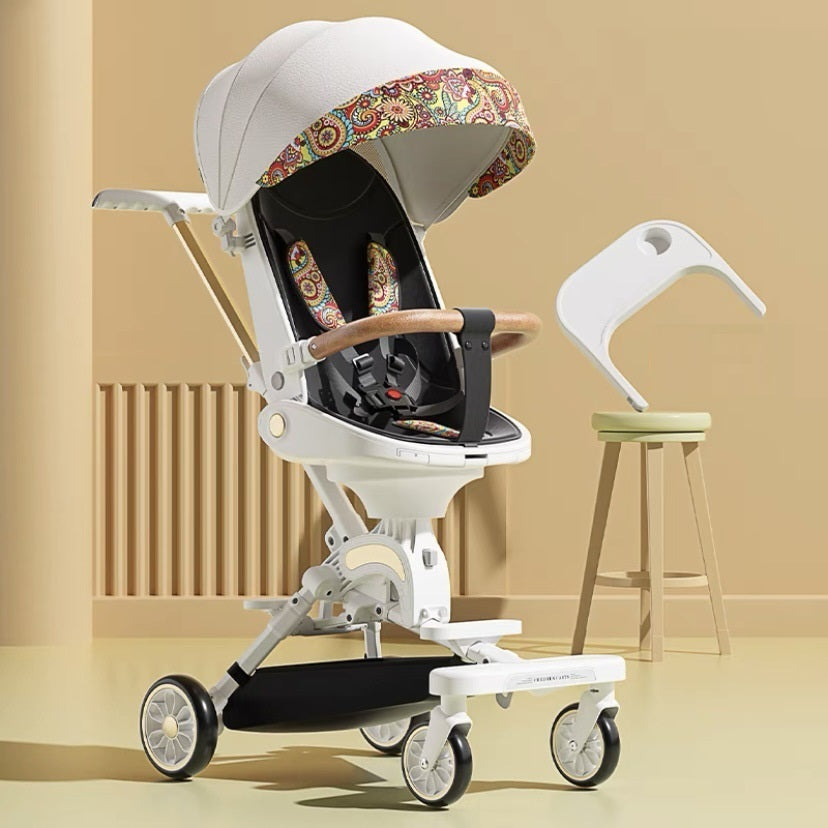 Can Sit And Lie Flat Two-way Folding Lightweight Shock-absorbing High-view Stroller - Beuti-Ful