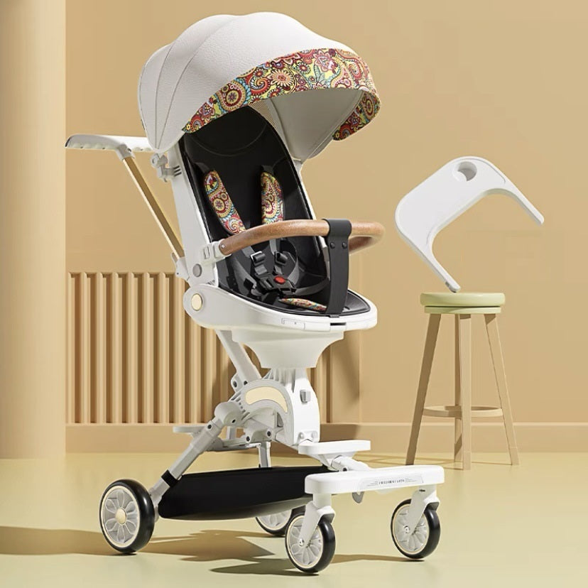 Can Sit And Lie Flat Two-way Folding Lightweight Shock-absorbing High-view Stroller