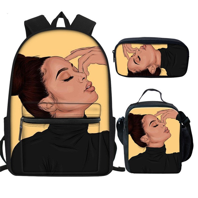 Cartoon cute backpack set