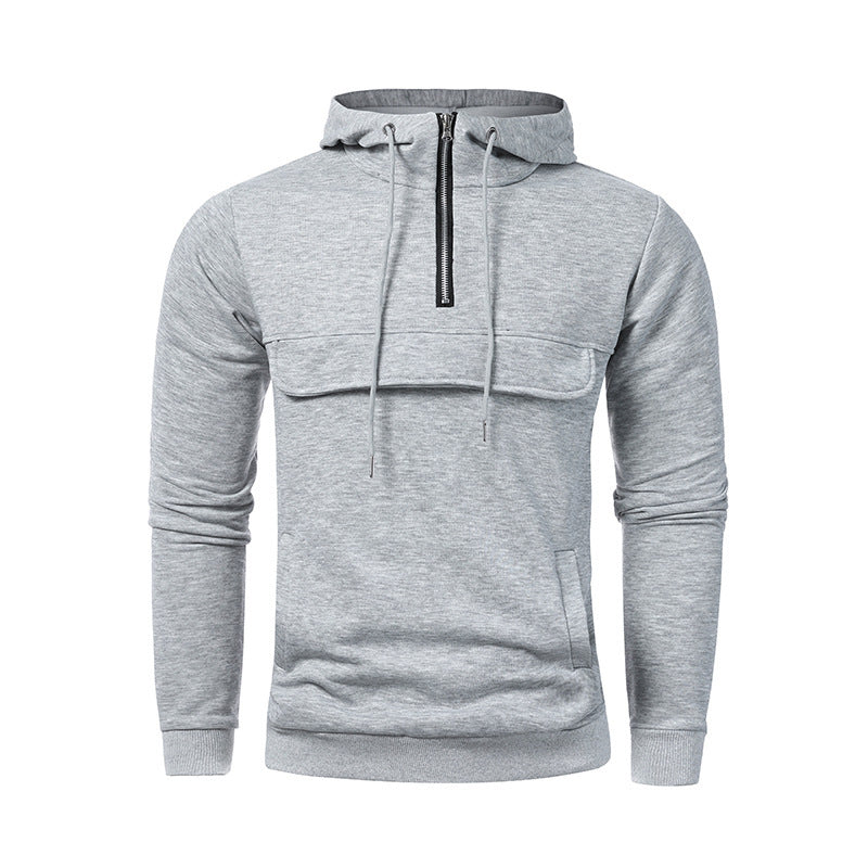 Men's Casual Sports Solid Color Hoodie - Beuti-Ful