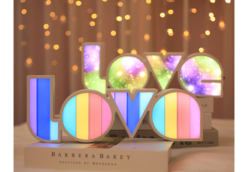 Valentines Day Decor LED LOVE Light Valentines Day Gift For Girlfriend Bithday Wedding Party Decoration Romantic Wedding Decor - Beuti-Ful