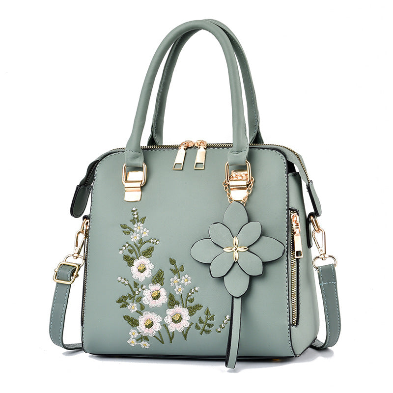 Fashion Flowers Embroidered Handbag Women Shoulder Messenger Bags - Beuti-Ful