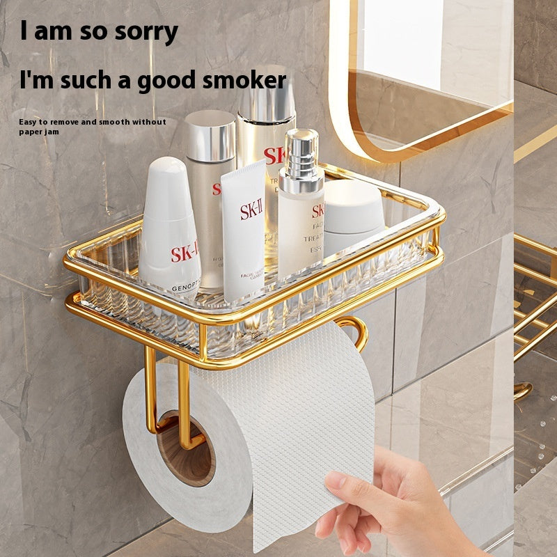 Household Light Luxury Toilet Tissue Storage Rack - Beuti-Ful