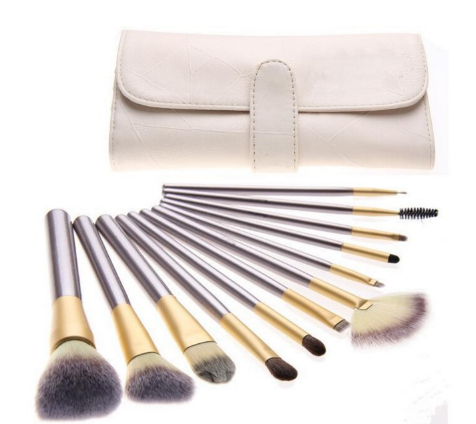 Persian Make-up Brush Suit Rice White Make Up Brush, Champagne Color Brush Handle Make-up Brush Without - Beuti-Ful