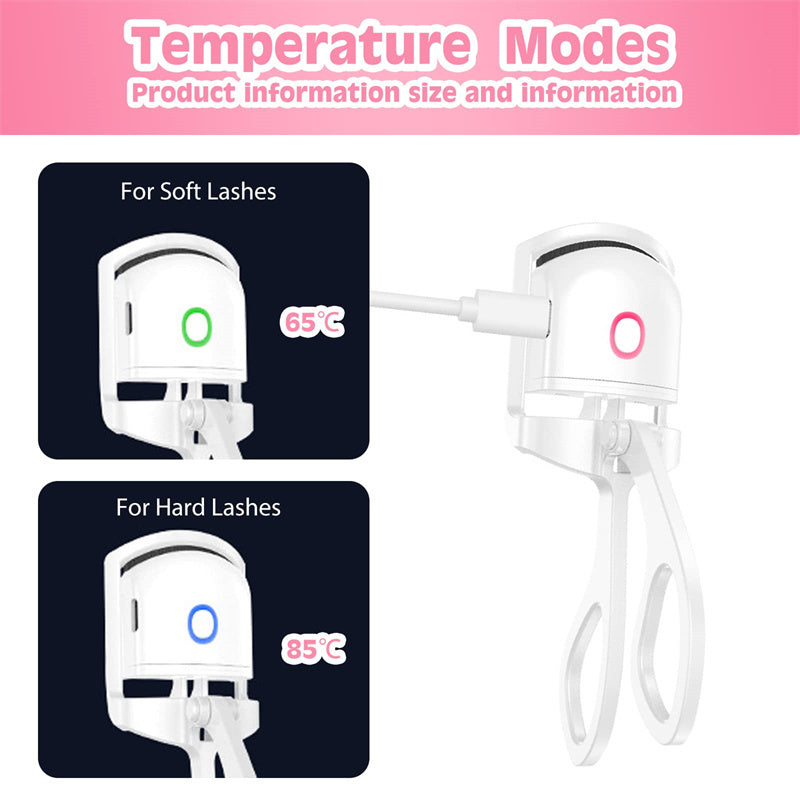 Heated Eyelash Curler Electric Temperature Control Mini Eyelash Curler Electric Portable Charging - Beuti-Ful