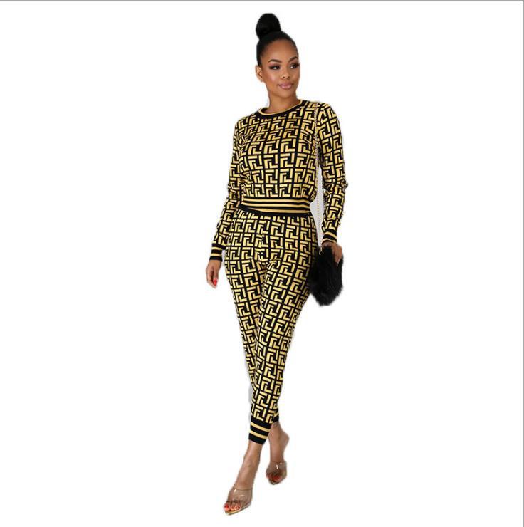 New Letter Women's Casual Fashion Women's Long-sleeved Two-piece Suit - Beuti-Ful