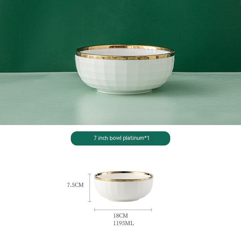 Light Luxury Nordic Creative Home Ceramic Rice Bowl - Beuti-Ful