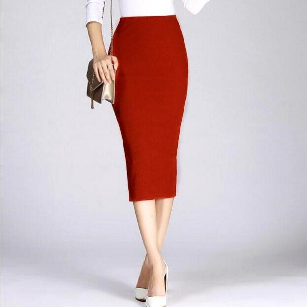 Long pencil skirt women's sexy slim wrap hip skirt