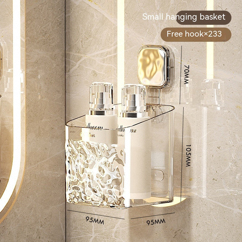 Toilet Rack Punch-free Bathroom Hanging Basket Wall - Beuti-Ful