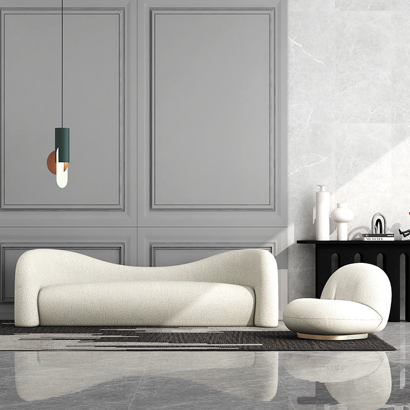 Lamb Wool Living Room Fabric Sofa - Beuti-Ful