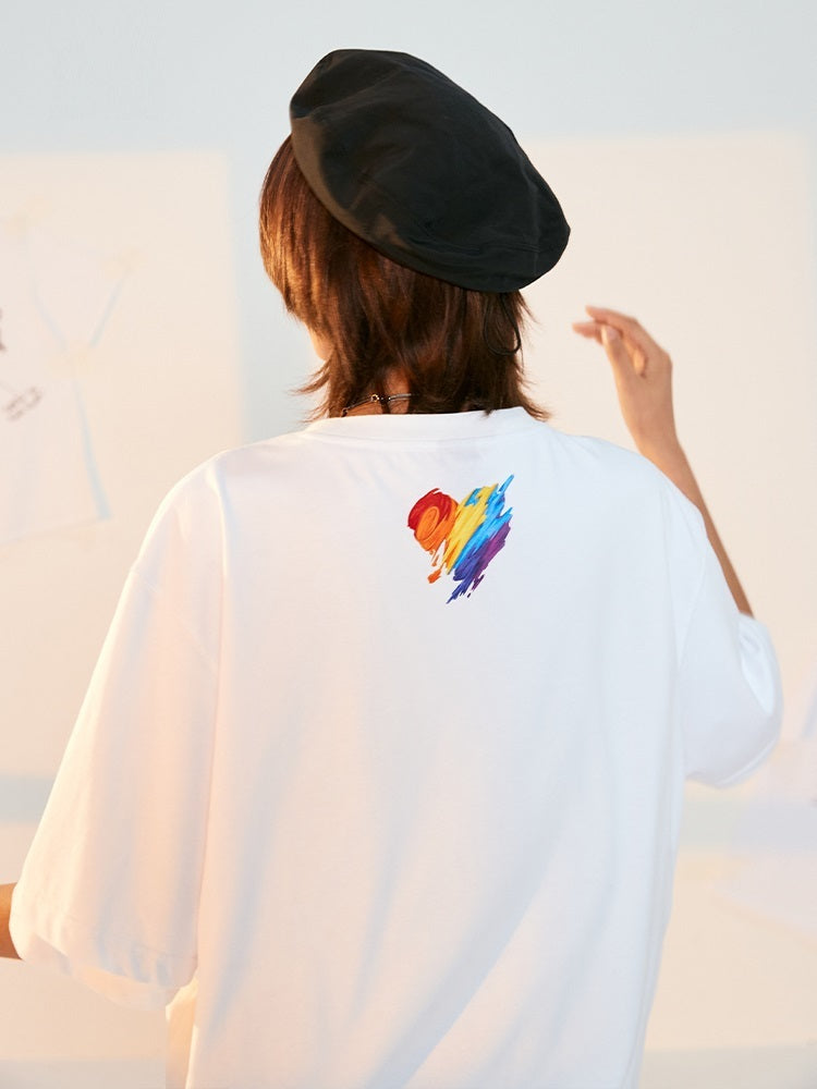 Rainbow Love Short-sleeved T-shirt - Beuti-Ful