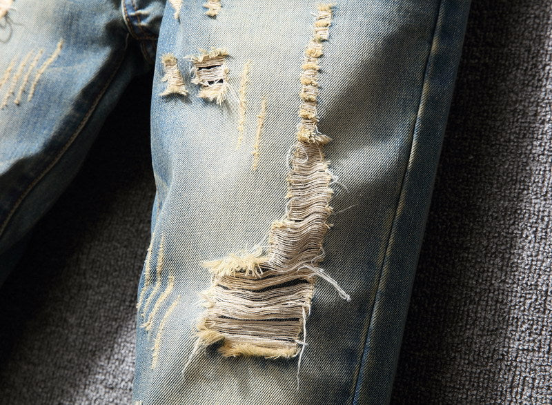 Zerrissene Jeans Amerikanischen Casual Lose